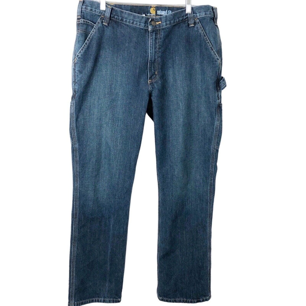 Carhartt Men's Relaxed Fit High-Rise Holter Dungaree Jeans Size 38X32 103327-966
